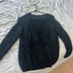 Black fuzzy sweater